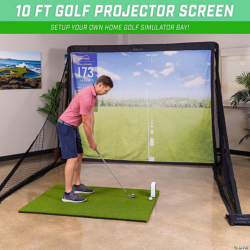 Gosports 10' golf simulator impact screen Oriental Trading