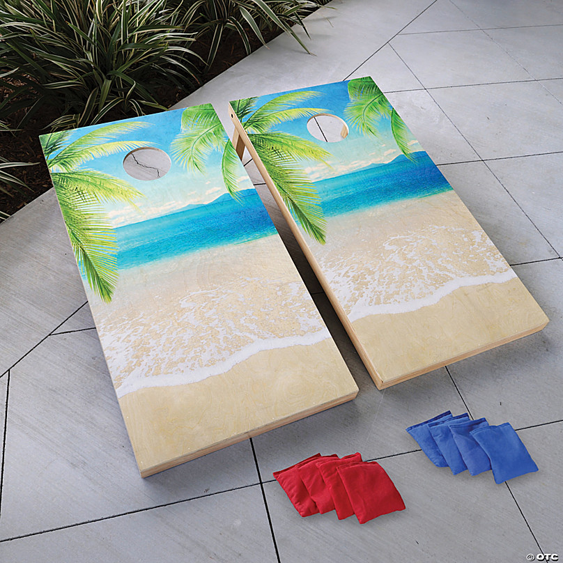 Beach Chairs #3 Alternating Themed Cornhole Boards Bag Toss Set