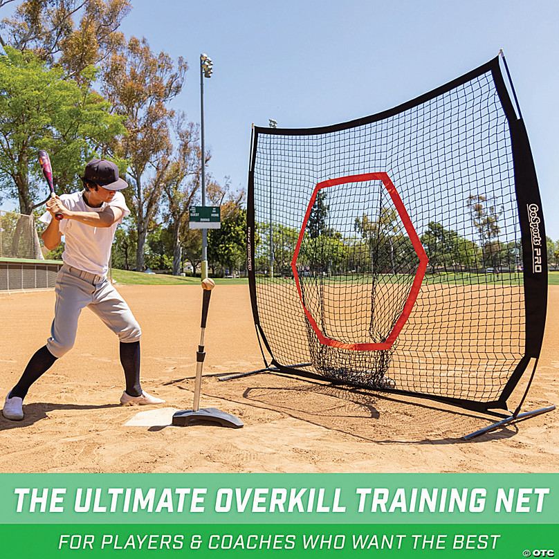 Must Have for Safe Training GoSports 7 x 4 I-Screen Includes Foldable Bow Frame and Portable Carry Bag Baseball & Softball Pitching Screen Net Renewed 