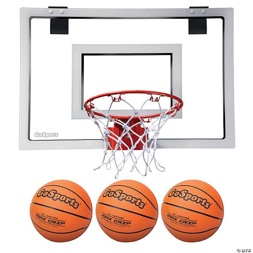 *PRO Size* GoSports Basketball Door Hoop w 3 Premium Basketballs & Pump 
