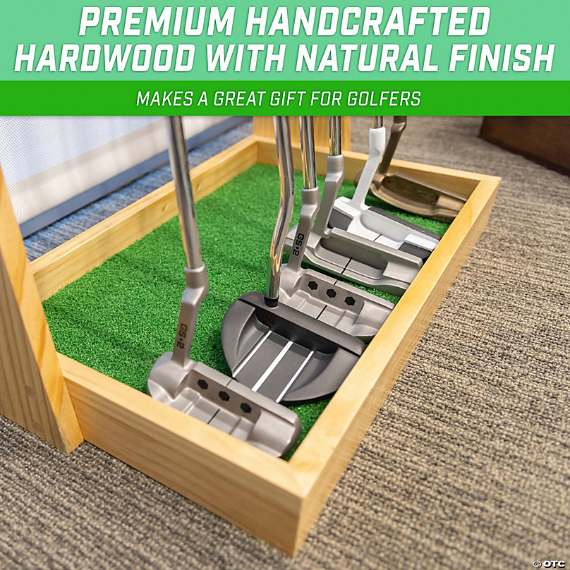 Gosports premium wooden golf putter stand - indoor display rack