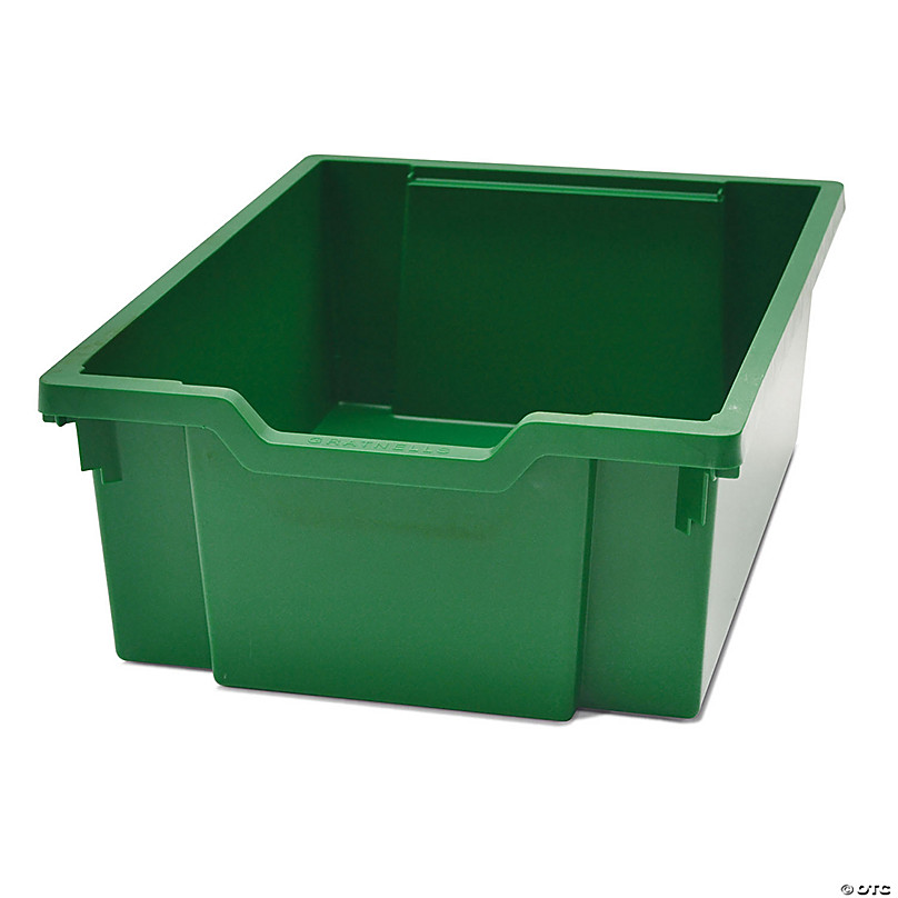 Gratnells Deep F2 Tray, Grass Green, 12.3 x 16.8 x 5.9, Heavy Duty School,  Industrial & Utility Bins, Pack of 6