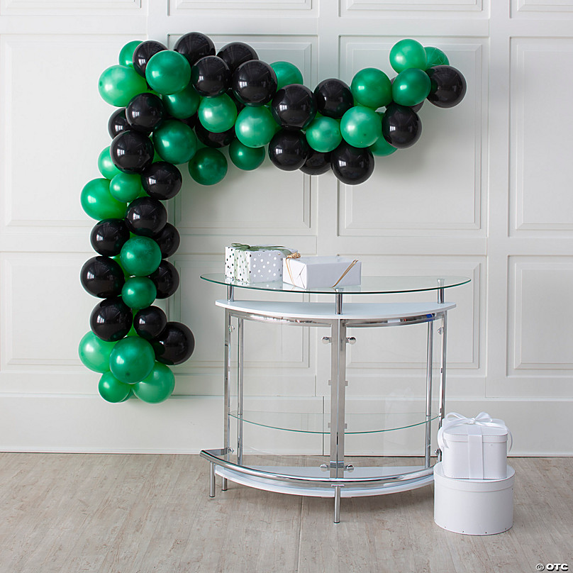 25-Ft. Black, White & Gold Balloon Garland Kit with Air Pump - 77 Pc. |  Oriental Trading