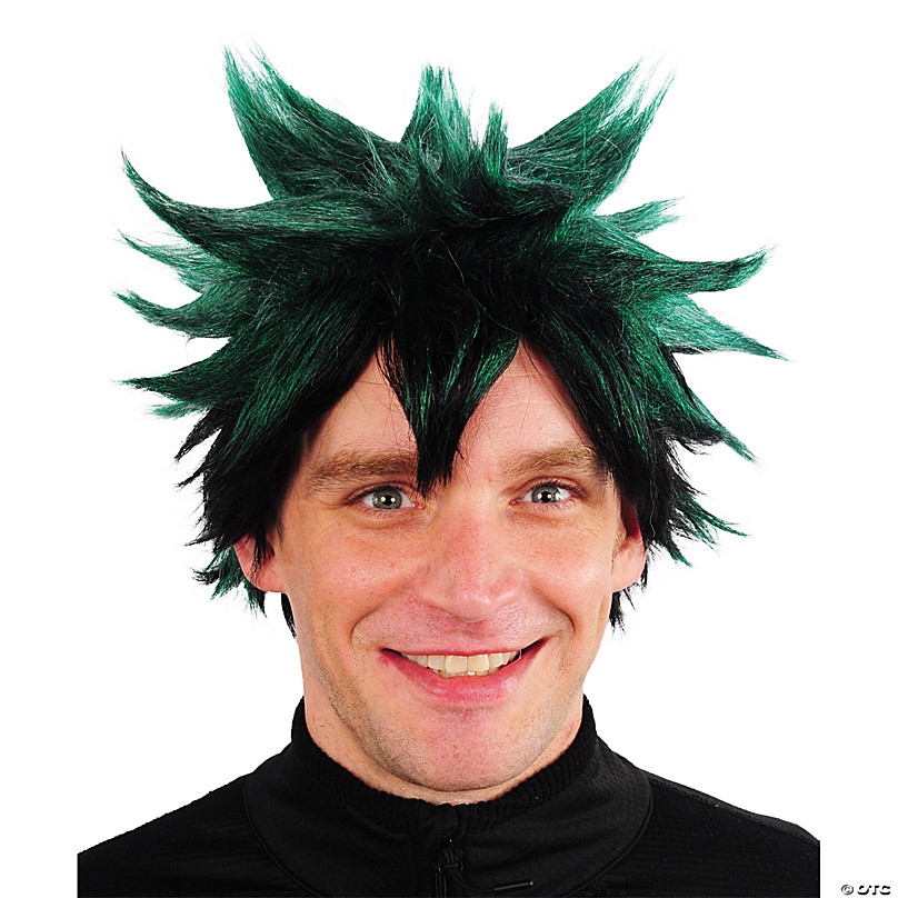 Green Spike Anime Wig