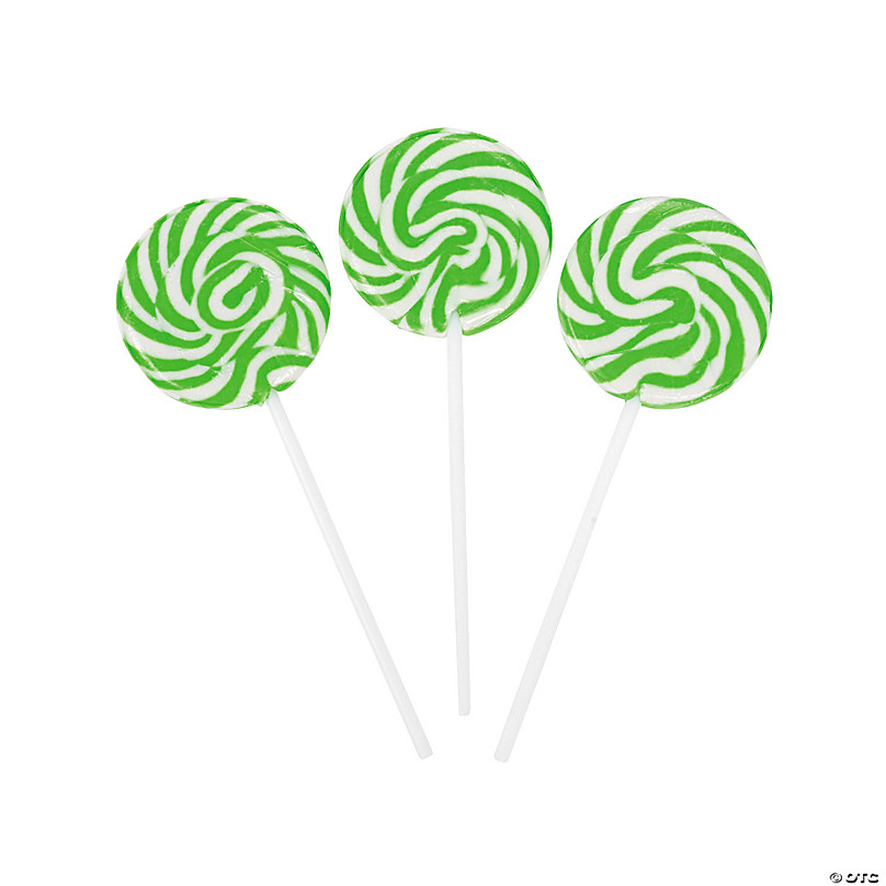 Green Swirl Lollipops - 24 Pc. | Oriental Trading