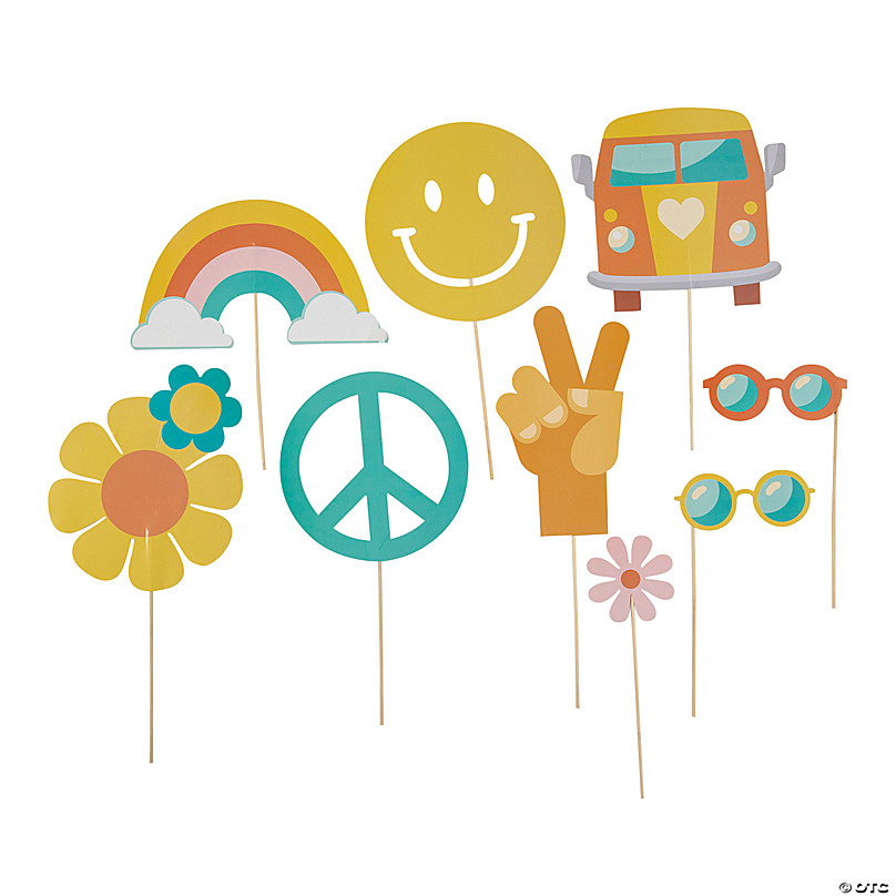 Hippie Clothing Accessories Set 70s Peace Sign 60s Women's - Temu