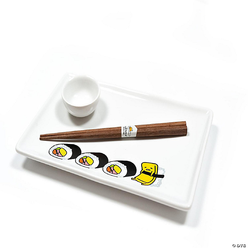 Gudetama Stoneware Sushi Set, Plate, Wasabi Dish