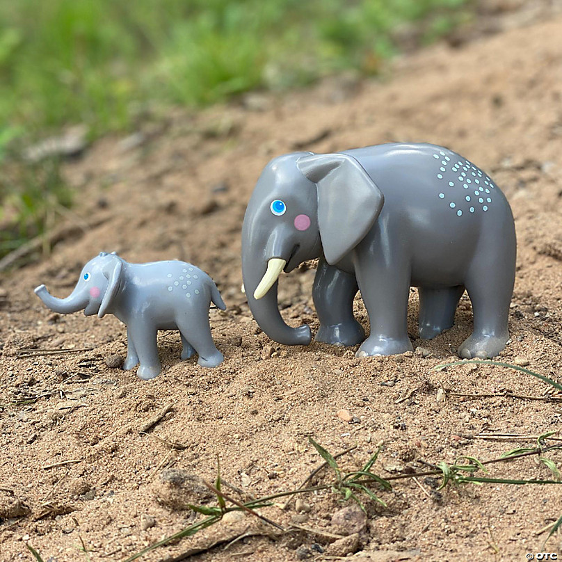 HABA Little Friends Elephant - Chunky Plastic Zoo Animal Toy Figure (