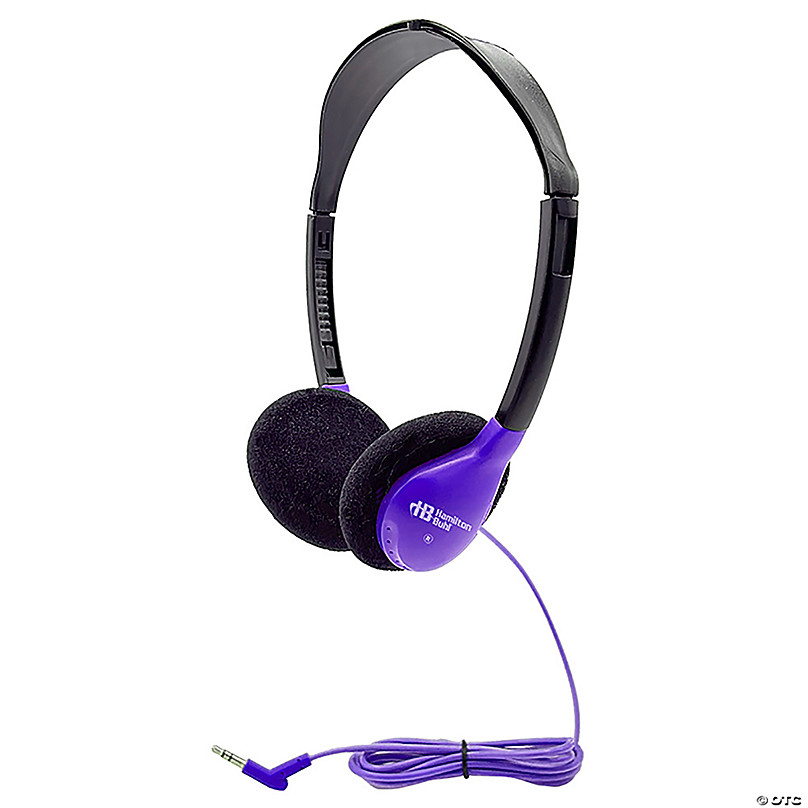 HamiltonBuhl Personal On-Ear Stereo Headphone, Purple, Pack of 3