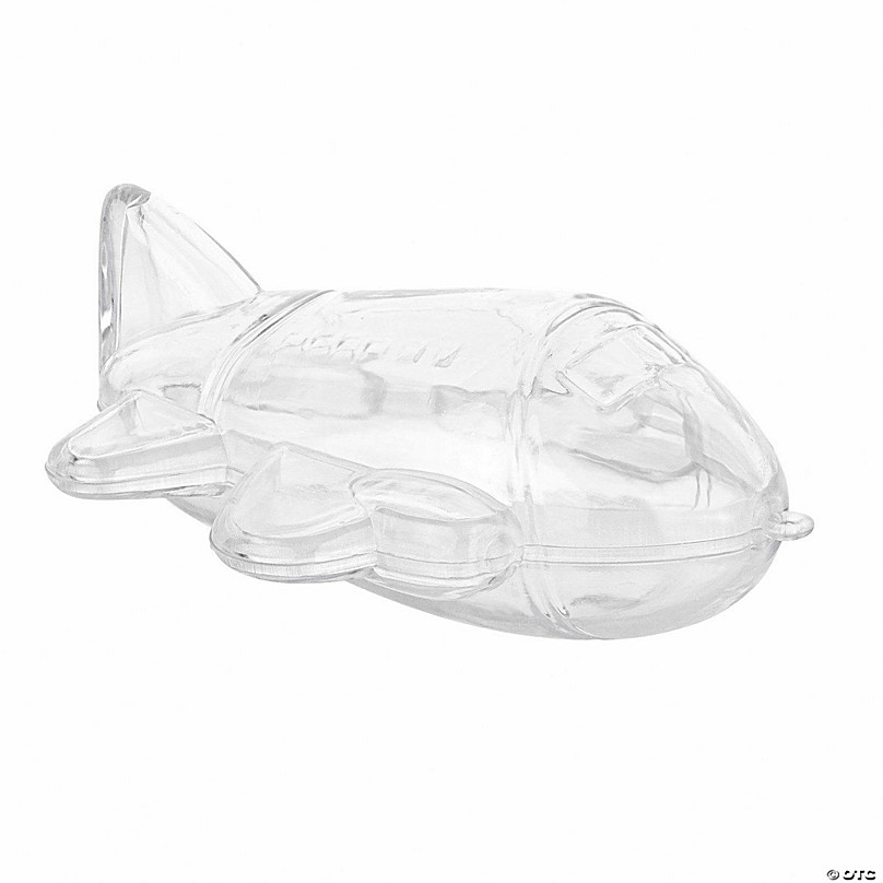 Hammont - Airplane Shaped Acrylic Candy Boxes - 12 Pack - 3.77x3.11x1.18  -Birthdays, Party Favors and Gifts Cute Clear Fillable Ornaments Crafts  Decorations