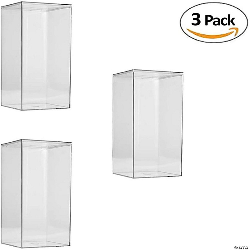 Hammont - Airplane Shaped Acrylic Candy Boxes - 12 Pack - 3.77x3.11x1.18  -Birthdays, Party Favors and Gifts Cute Clear Fillable Ornaments Crafts  Decorations