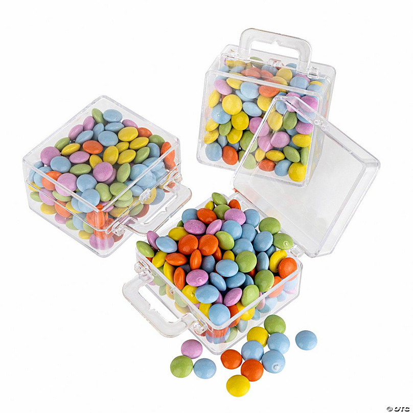  Airplane Shaped Acrylic Candy Boxes - 12 Pack - 3.77