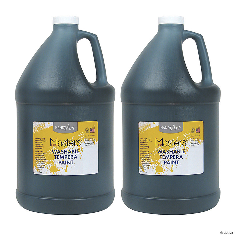 LITTLE MASTERS TEMPERA PAINT 32OZ BLACK - Creative Kids