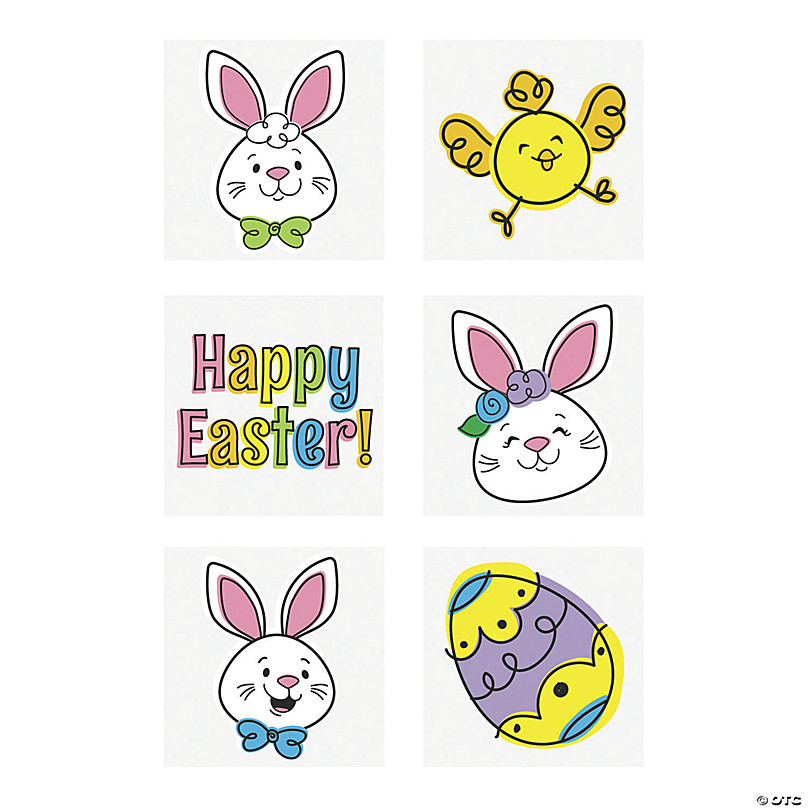 72 Pieces Apparel Accessories Temporary Tattoos Fun Express Inspirational Easter Tattoos Easter 
