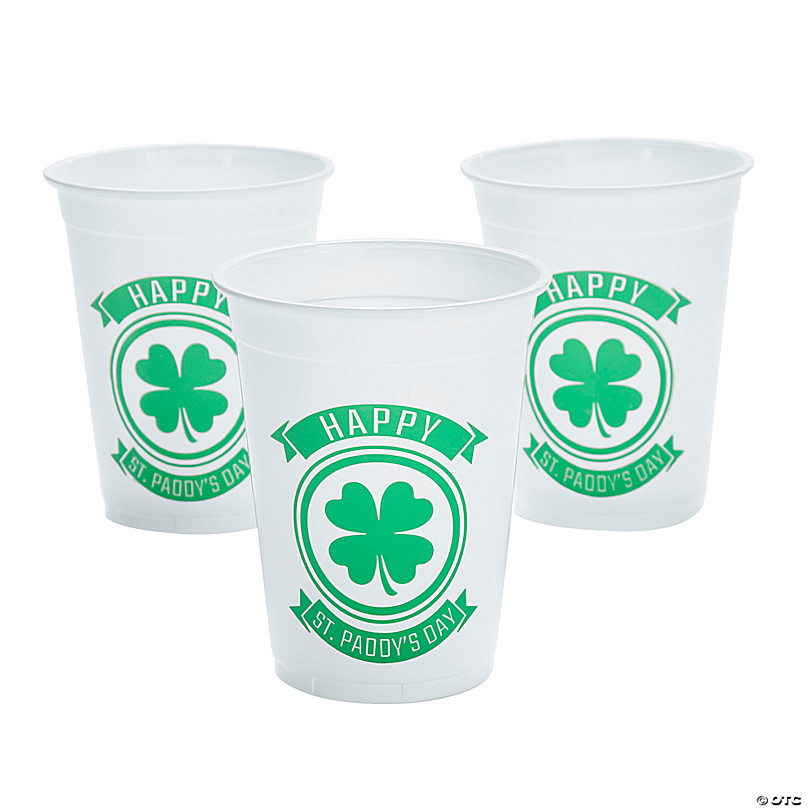 Patrick’s Day Shot Glasses 96 Pack 1 oz St Mini Disposable Plastic Green Shot Glass Cups Irish Shamrock Shots Cup for Kids Women & Men for Games & Costumes Parade Party Favor Supplies Accessories 