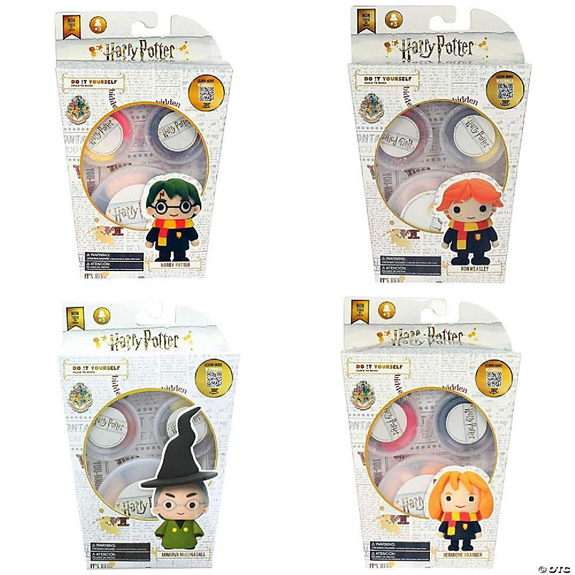 Harry Potter Stifte, Packung mit 4 Stiften, Schwarze Tinte, Hermione  Granger und Ron Weasley 3D Design : : Bürobedarf & Schreibwaren