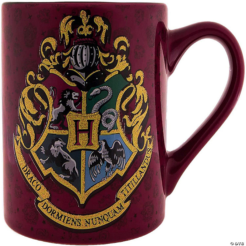 Harry Potter Hogwarts 23 Ounce Glitter Cup with Straw