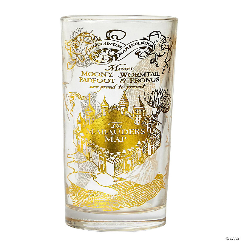 Harry Potter Marauder's Map 8-Oz Highball Glasses Set of 4