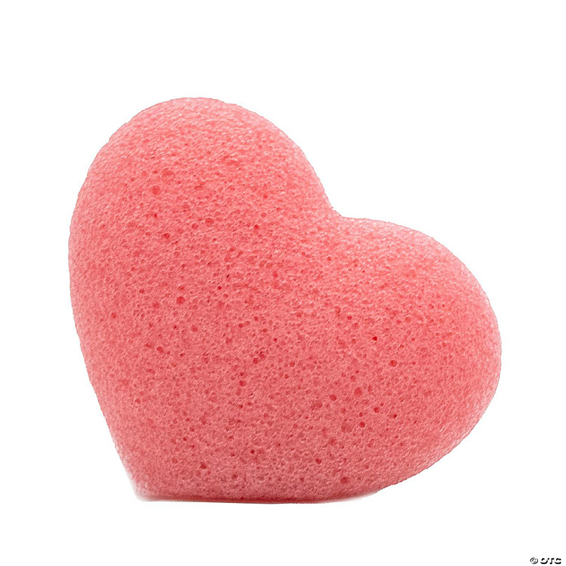 Heart shaped Konjac sponge, Pink
