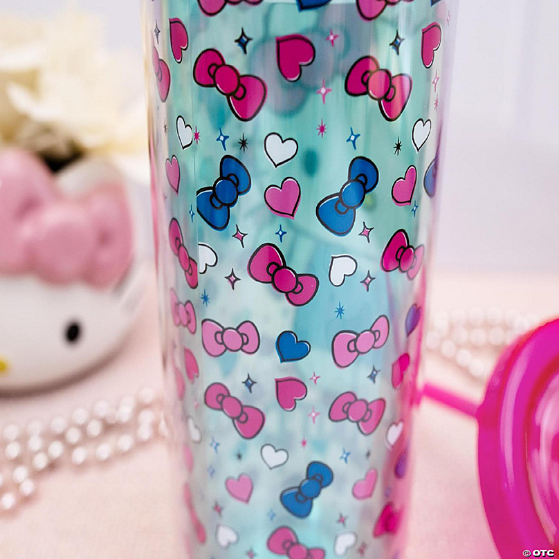 Sanrio Hello Kitty Rainbow Confetti Carnival Cup With Lid and Straw