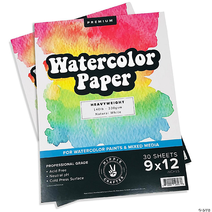 Crtiin 200 Sheets 3 Sizes Watercolor Paper Painting Cold Press Paper Pack  White Paint Paper Water Color Paper for Kids White for Artist Student  Drawing Supplies, 5 x 7 Inch, 6 x 9 Inch, 9 x 12 Inch