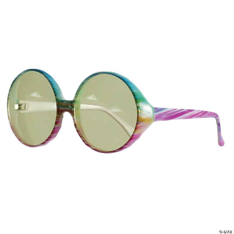 1pc Brown Frame Glasses And 1pc Colorful Glasses Chain