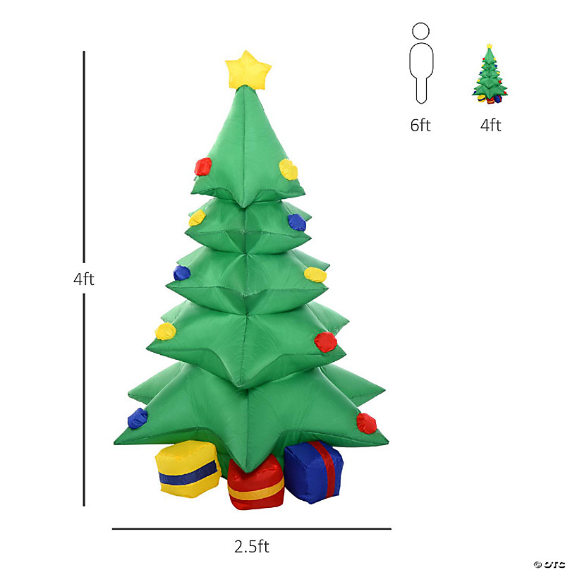 4ft Christmas Inflatable Christmas Tree with Presents Outdoor