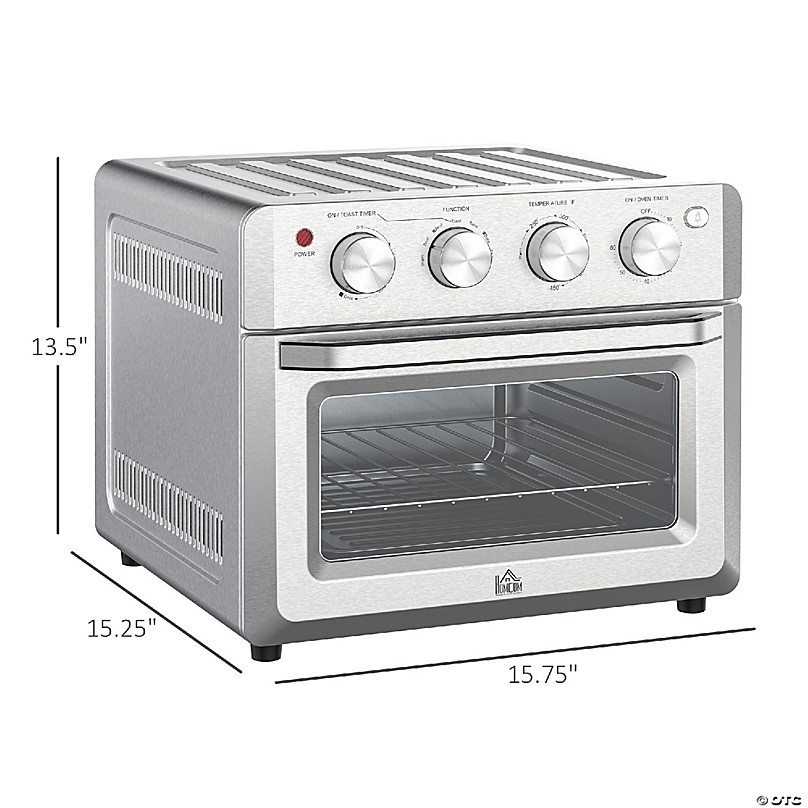 HOMCOM 7 in 1 Toaster Oven 21 Qt 4 Slice Convection Oven with Warm