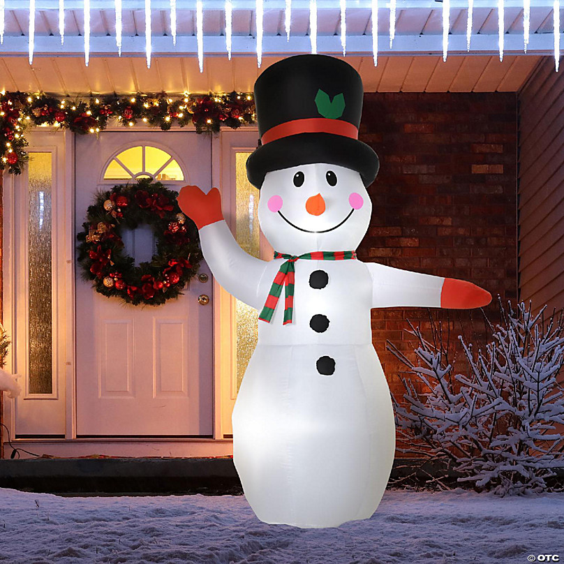 HOMCOM 8ft Christmas Inflatable Snowman Outdoor Blow Up Yard