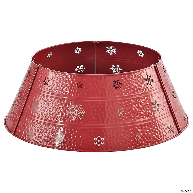 https://s7.orientaltrading.com/is/image/OrientalTrading/FXBanner_808/homcom-christmas-tree-collar-steel-tree-ring-skirt-home-xmas-decoration-snowflake-engraving-26-base-red~14225802.jpg