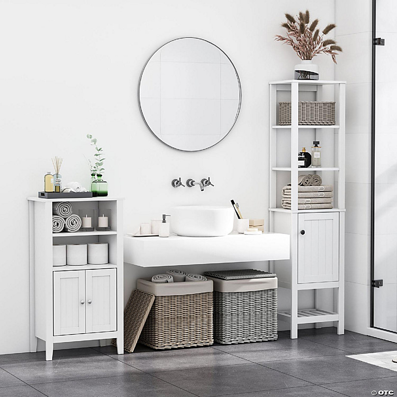 https://s7.orientaltrading.com/is/image/OrientalTrading/FXBanner_808/homcom-freestanding-wood-bathroom-storage-tall-cabinet-organizer-tower-with-shelves-and-compact-design-white~14218264-a02.jpg