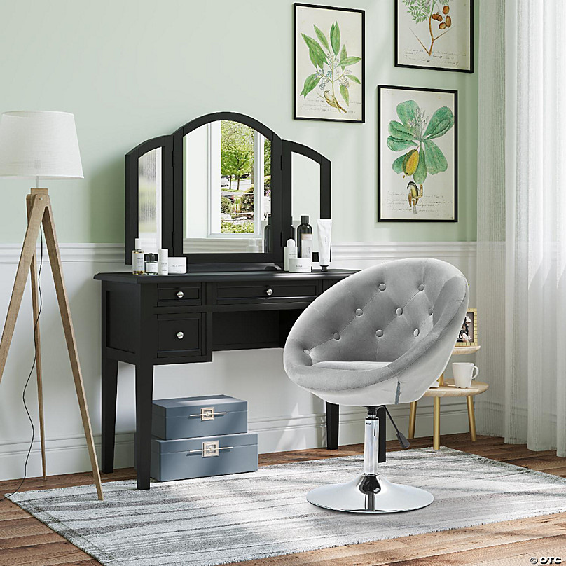 HOMCOM Makeup Vanity Chair Grey