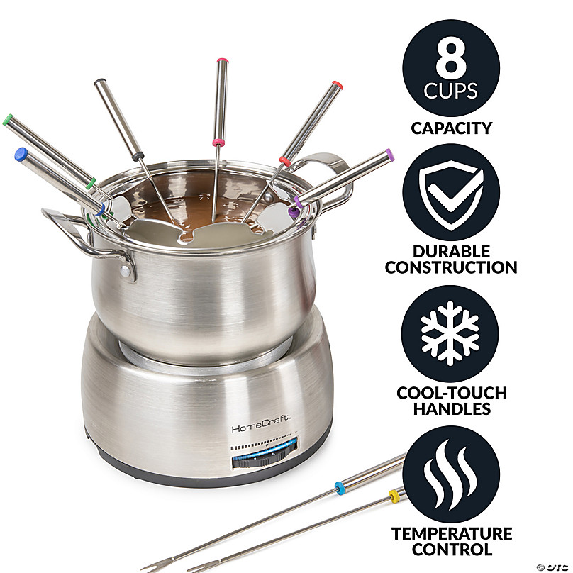 Nostalgia Electric Fondue Pot - Stainless Steel