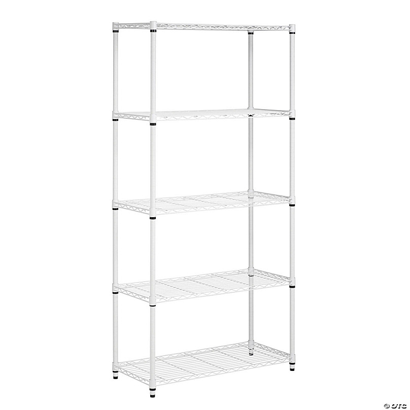 Honey Can Do 5 Tier Heavy Duty, White Wire Shelving Unit