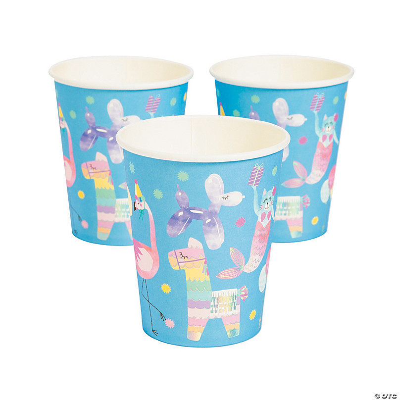Paper Party Cups Snowflake Paper Cups Winter Onederland Party Supplies 10CT Paper Cups for Hot Beverages.