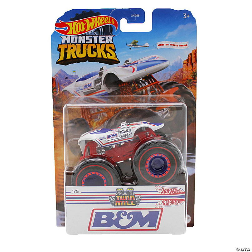 Hot Wheels Monster Trucks Roarin’ Wreckers, 1 1:43 Scale Truck with Lights  & Sounds