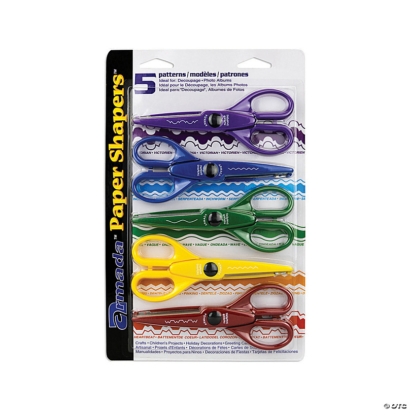 Decorative Scissors and Rack, Paper Shapers, Hygloss