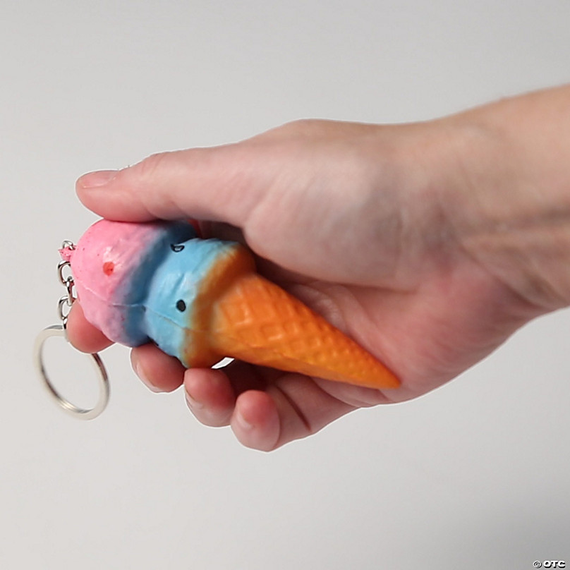 Ice Cream Keychain Slow-Rising Squishies - 12 Pc.