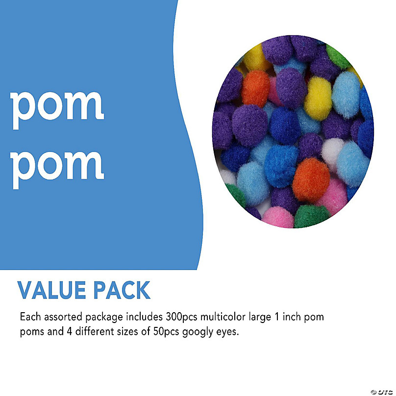 1800 Pieces - Small Pom Poms Balls for Craft Supplies - Assorted Colored  Fuzzy Pompoms - Mini 1 cm Size - Yahoo Shopping
