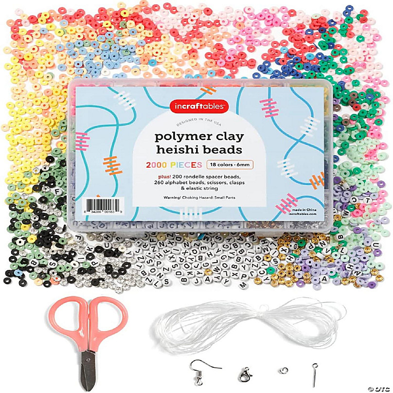 Clay Beads Kit 6mm Polymer Clay Heishi Beads Plastic Bead Acrylic