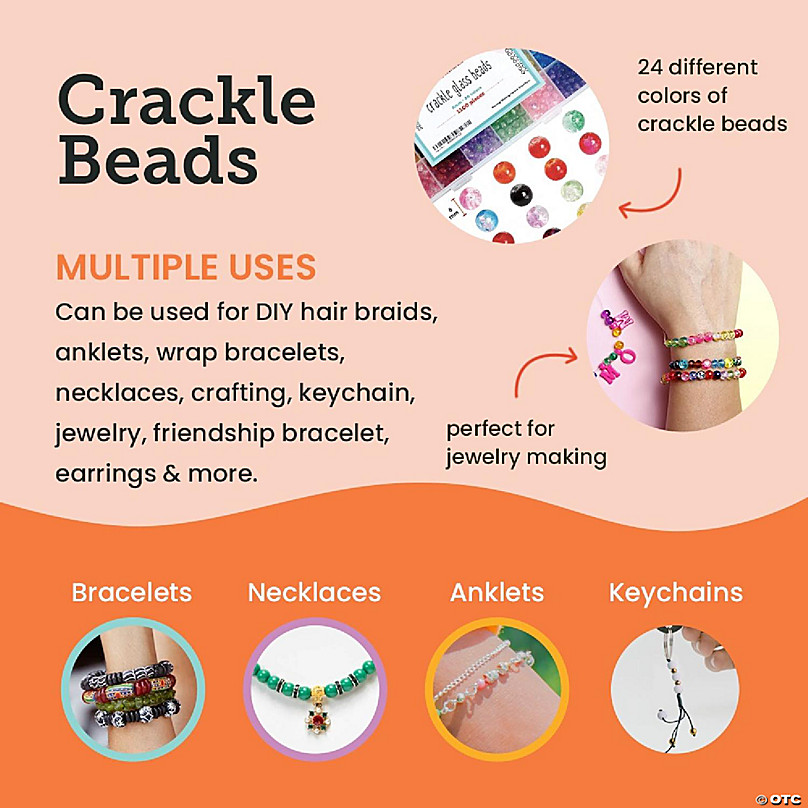 Pony Beads Bulk 1100 Pcs, Beads for Jewelry Making, Beads for Bracelets  Making, Hair Beads, Bracelet Beads, Plastic Beads for Crafts, Hair Beads  for