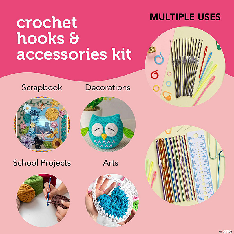 Incraftables Crochet Hook Set w. Case 100pcs Best for Beginners