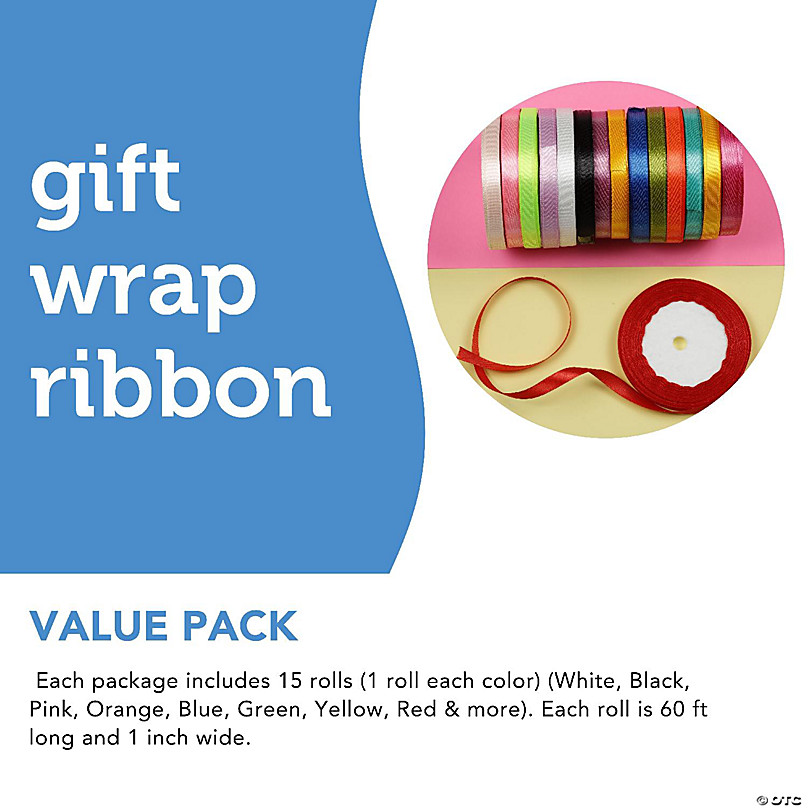 Incraftables Curling Ribbon for Gift Wrapping 15 Colors) Best for