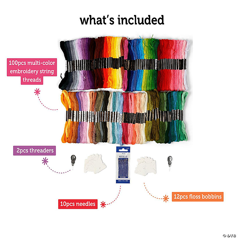 Tephran Bracelet Making Kit - 170pc Embroidery Floss Thread