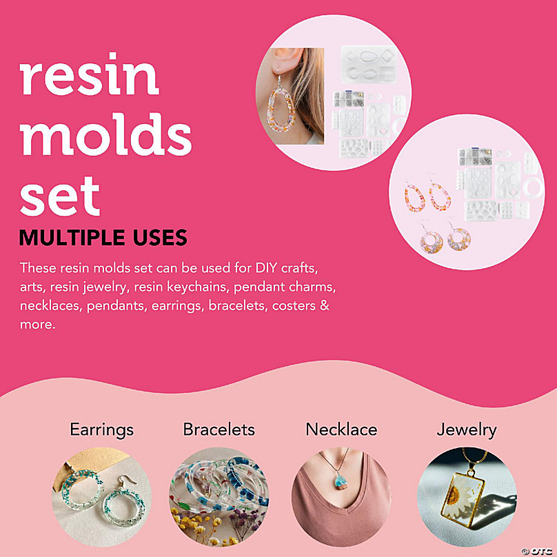 143 Pcs Resin Molds Silicone,Epoxy Resin Molds,Jewelry Keychain