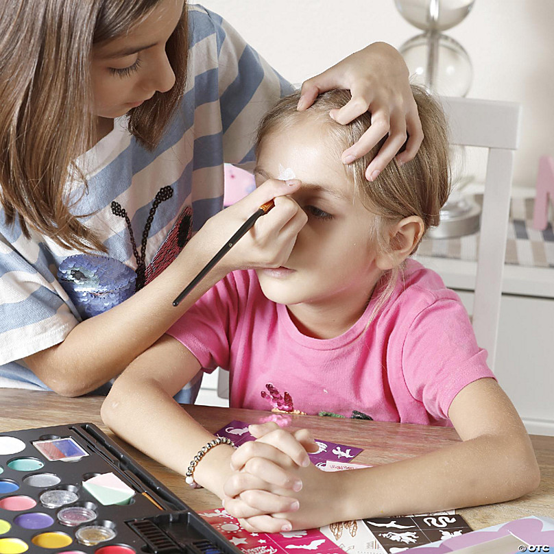 Face Painting Kit for Kids, with Brushes, Tattoo Stickers, Stencils, Water  Based