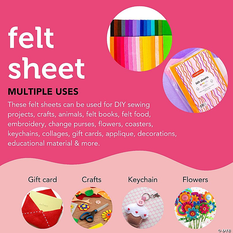 Felt Sheets for Crafts 9x12 inches, 24 Pack, 2mm Lebanon