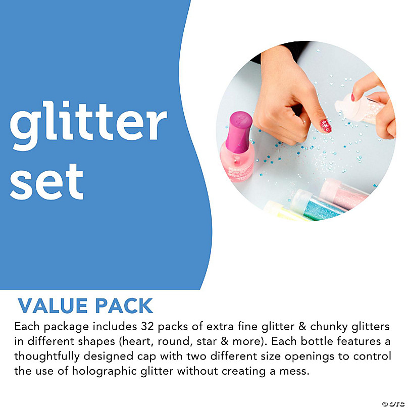 Incraftables Glitter for Crafts (32pcs). Best Assorted Colors Craft Glitter  Set. Extra Fine & Chunky Glitter Bulk Pack for Resin, Slime, Tumblers &  Candle Making. Glitter Big Pack for Kids & Adults