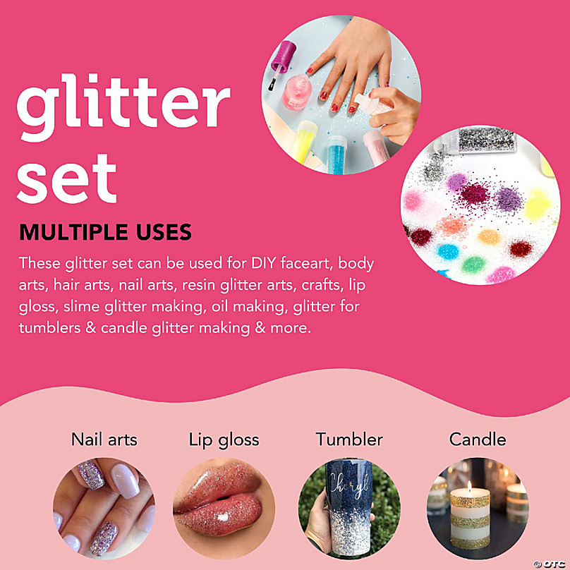 Colorations Glitter Craft Tape - Set of 10