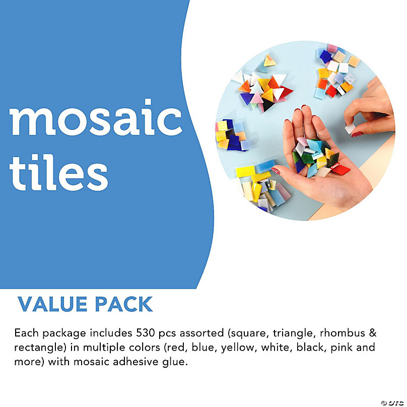 Incraftables Mosaic Tiles for Crafts (530 Pieces). Assorted Mosaic